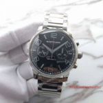 Swiss Replica Montblanc TimeWalker Chronograph Watch Stainless Steel Black Dial